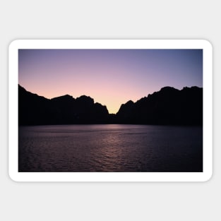 Sunset Lofoten II / Swiss Artwork Photography Sticker